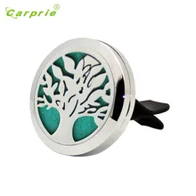Горячая белое дерево из нержавеющей стали авто освежитель воздуха Освежитель эфирного масла диффузор подарочный медальон Декор Jul 25