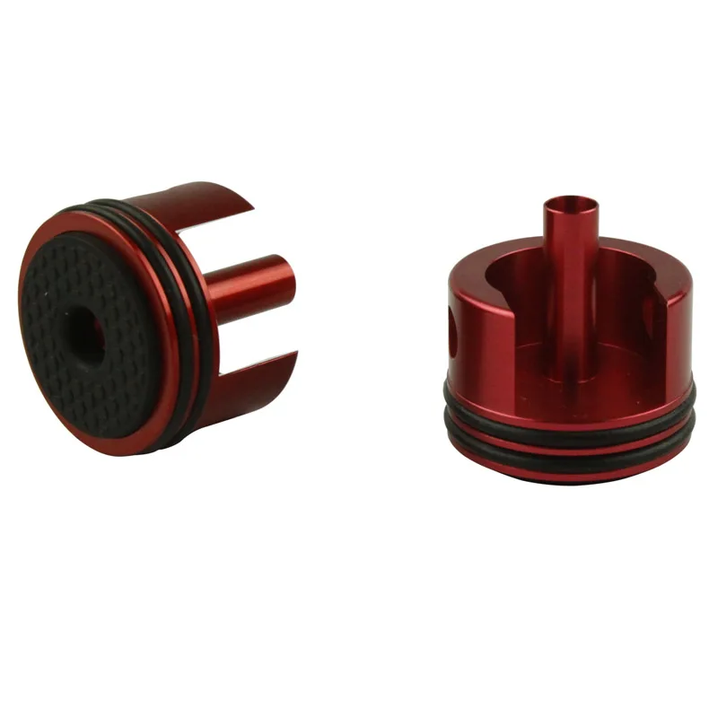 SHS CNC Aluminum Cylinder head for Airsoft Ver.2 AEG Gearbox Red in