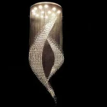 Free shipping new modern double spiral design fashion led lighting lustre chandelier lighting Dia80 H260cm guarantee