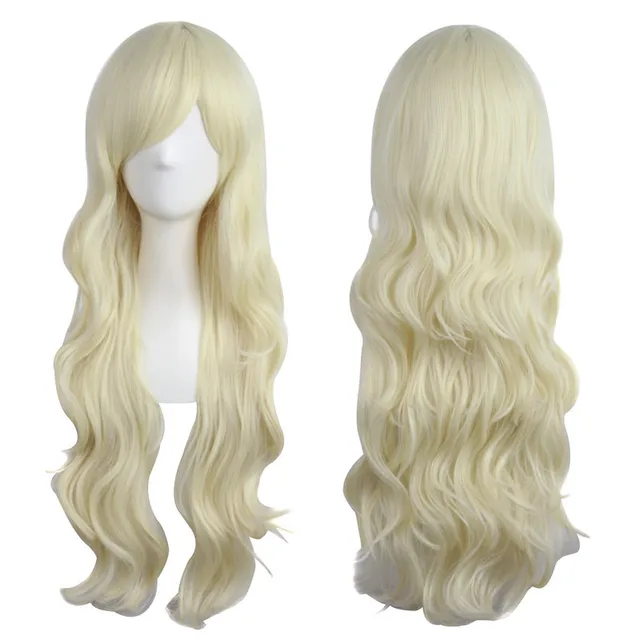 Buy MapofBeauty 28&quot; Long Wavy Cosplay Wigs White