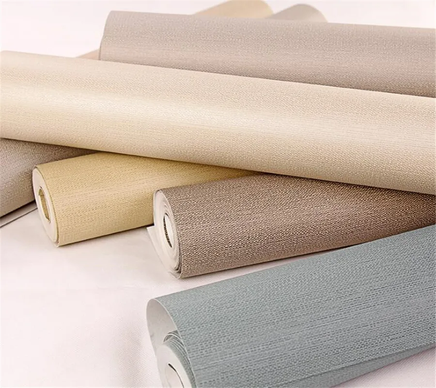 Modern high quality WallPaper Solid Color Non Woven Wallpaper Living Room Tv Sofa Background