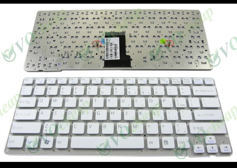 Новая клавиатура US для ноутбука Sony VPC CA VPCCA (без рамки) White 148953511 55010S001U1 203 G V120078B