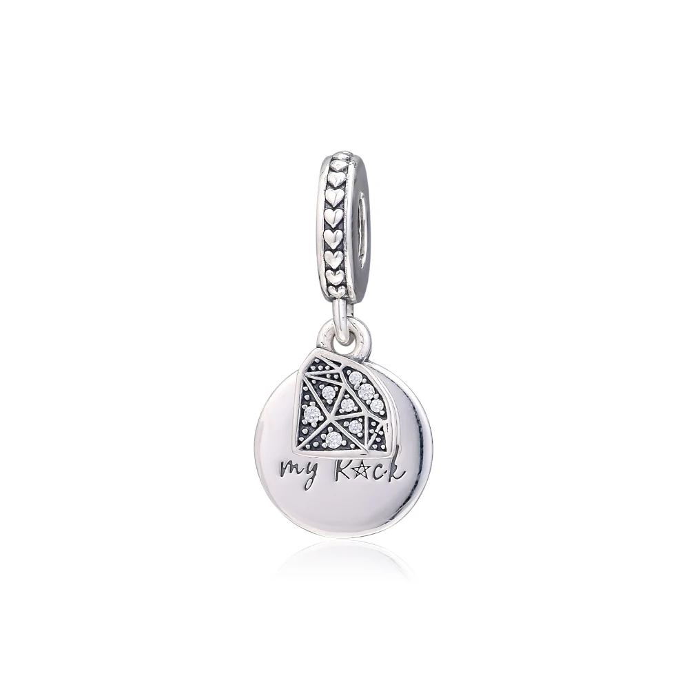 

Pandulaso My Rock Dangle Charm Fits Sterling Silver Jewelry Bracelet & Bangle Woman DIY Fashion Beads For Jewelry Making