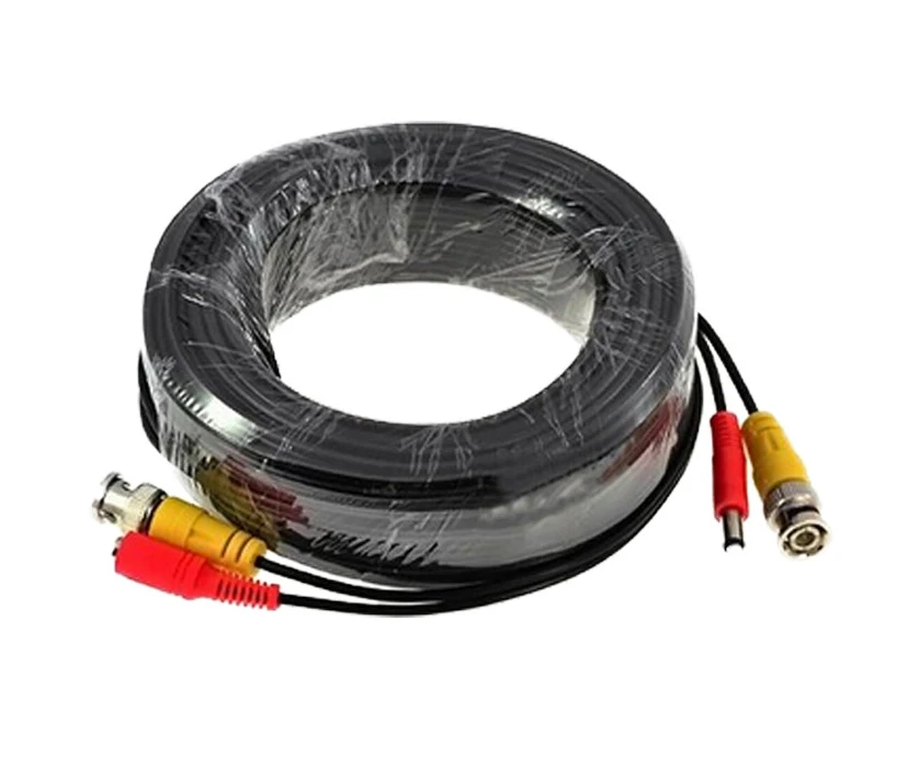 

BNC Cable 5M/10M/18.3M/20M/30M/40M/50M Optional CCTV Cable Video Output DC Plug Cable for AHD/Analog BNC System DVR Kit