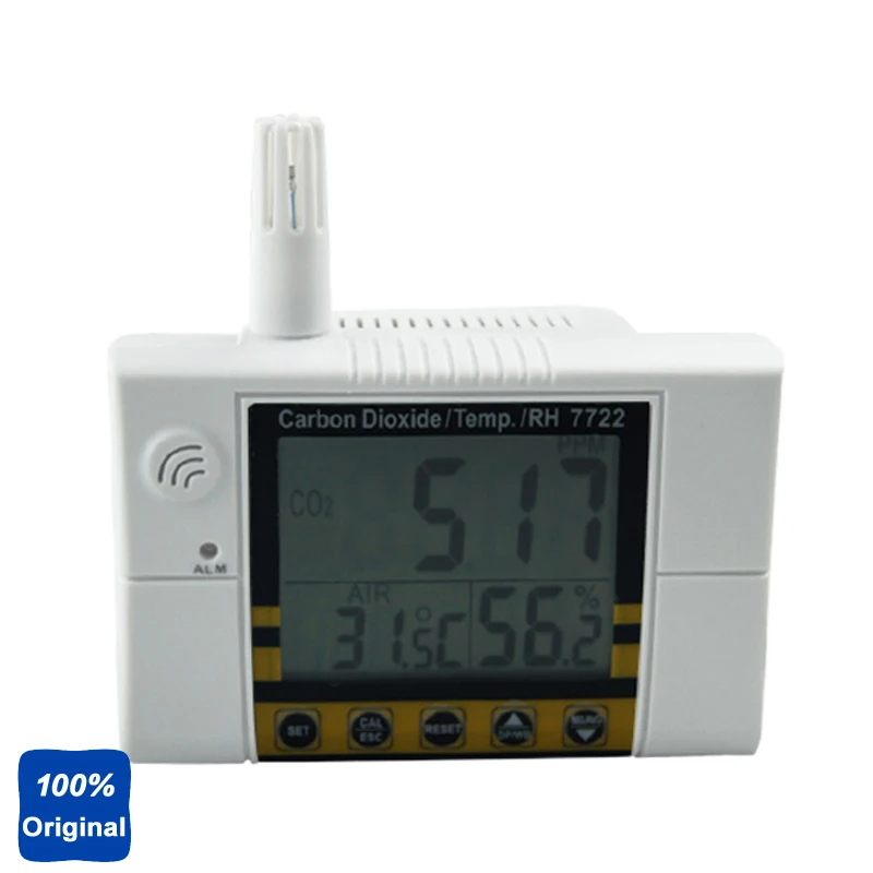 

Wall Mount Indoor Air Quality Meter CO2 Monitor Temperature Humidity Tester AZ-7722