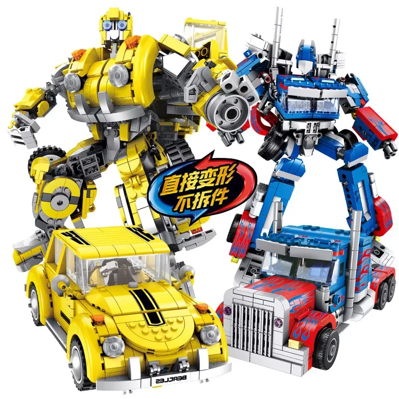 

2019 New Technology series Deformation 2 In 1 robot City Truck Model Building Kits toy Blocks Bricks Compatible Legoing Toy Gift