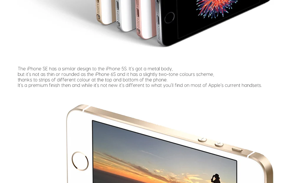 Для Apple iPhone SE разблокированный смартфон A9 iOS 9 Dual Core 4 аппарат не привязан к оператору сотовой связи 2 Гб Оперативная память 16/64GB Встроенная память 4,0 ''мобильный телефон с определением отпечатка пальца