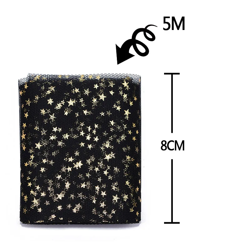 5yard*8cm Star Glitter Bow Soft Sequin Tulle Roll Organza Tulle Spool for DIY Wedding Decoration Home Party Tutu Dress Supplie75