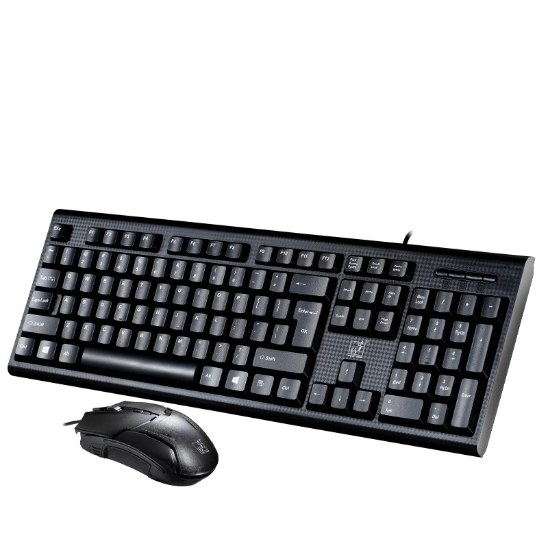 

Huppgou Wired keyboard and wired mouse interface P+U for desktop /u+u for laptop Photoelectric resolution 1000dpi Durable