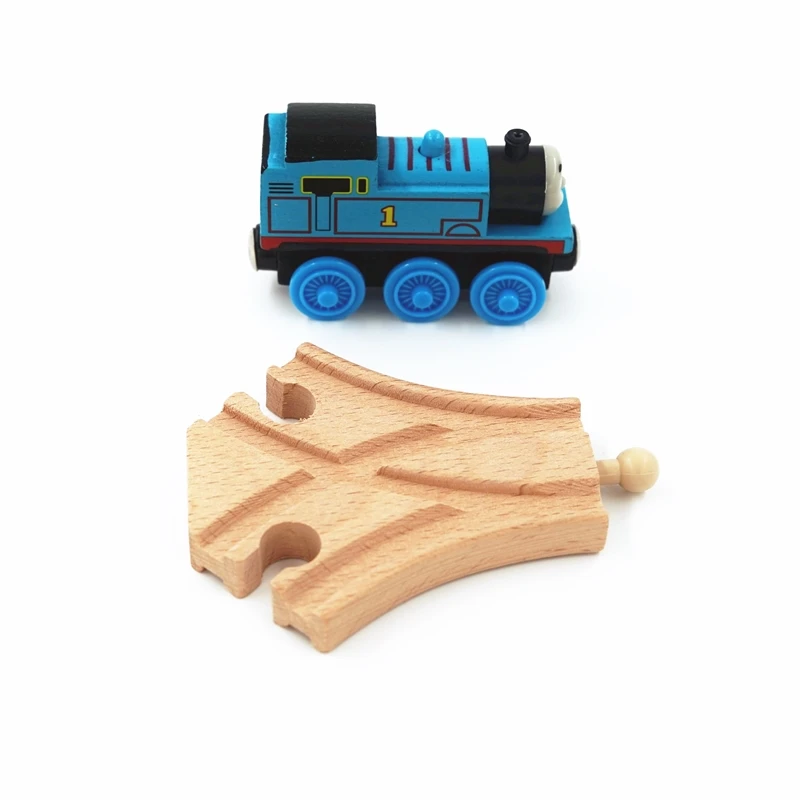 

Train Track Accessories Wood Tracks Railway Compatible with Wood Trains Tracks Railway with All Brands Trains Small Track 6.5cm