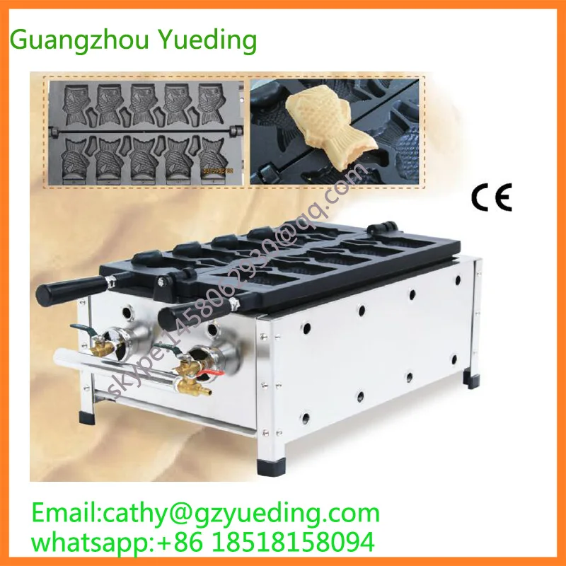 

Gas with open mouth taiyaki making machine/ice cream taiyaki equipment
