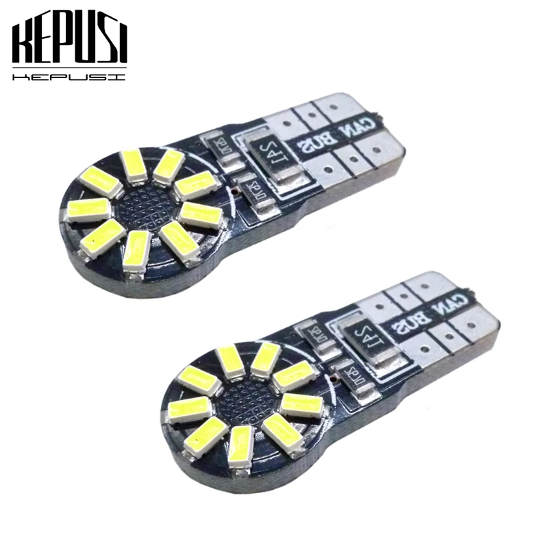 

2Pcs CANBUS T10 W5W 194 168 Led 3014 Chip Light Bulb For Car Parking Position License Interior Dome Lights 12V No Error White