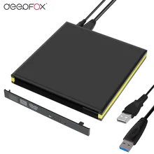 Супер тонкий внешний слот в DVD RW корпус USB 3,0 DVD чехол 12,7 мм SATA чехол для ноутбука оптический привод