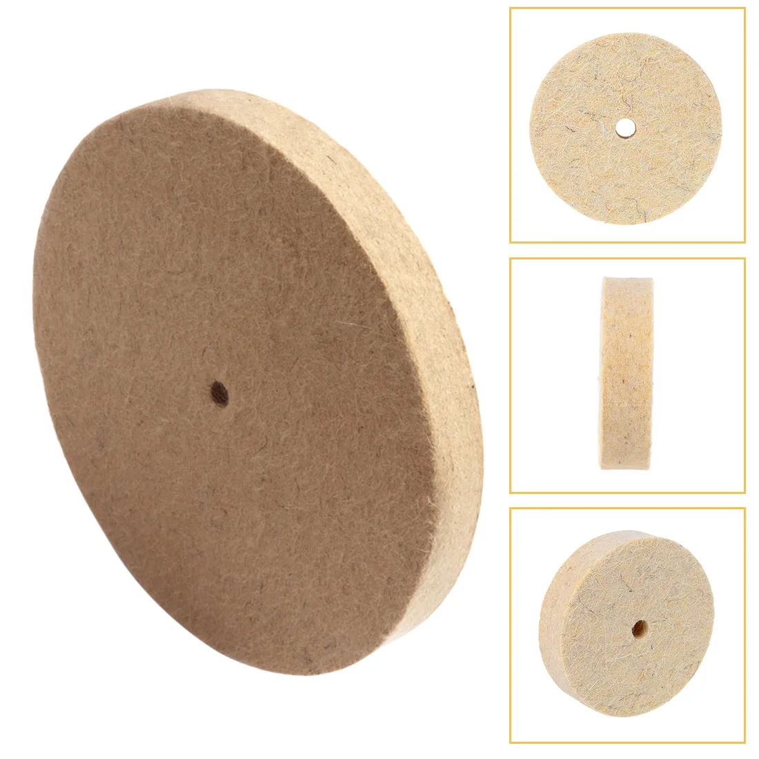 

Polishing Buffing Wheel Wool Felt Jade Metal Mirror Surface Finish Bench Grinder Tool 10MM Inner Diameter 3"-8" Thickness