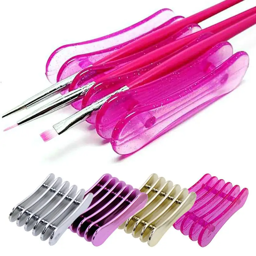 New Designer plastic Material Nail Art Penholder Nails Salon Cepillo