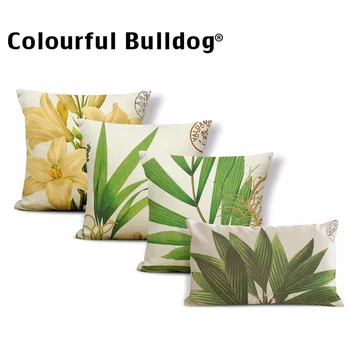 

Personalized Custom Plant Pillow Set Lily Flower Decoration Square Rectangular Pillow Home Sofa Cushion Cover 45*45 Polyester