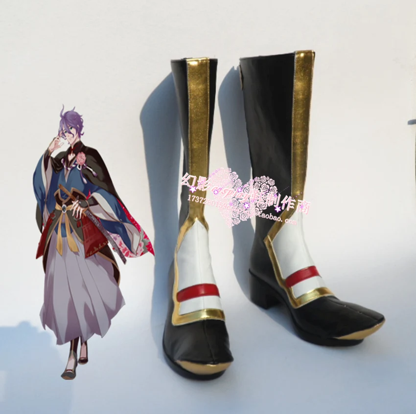 

Touken Ranbu Kasen Kanesada Halloween Long Cosplay Shoes Boots H016