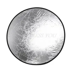 43 "110 см 2-в-1 Света Multi складной диск фотографии отражатель серебро/белый