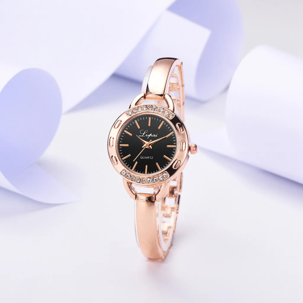 Reloj mujer Для женщин часы; Мода и простота циферблат маленький и изысканный сплав ремешок женские часы-браслет женские часы - Цвет: B