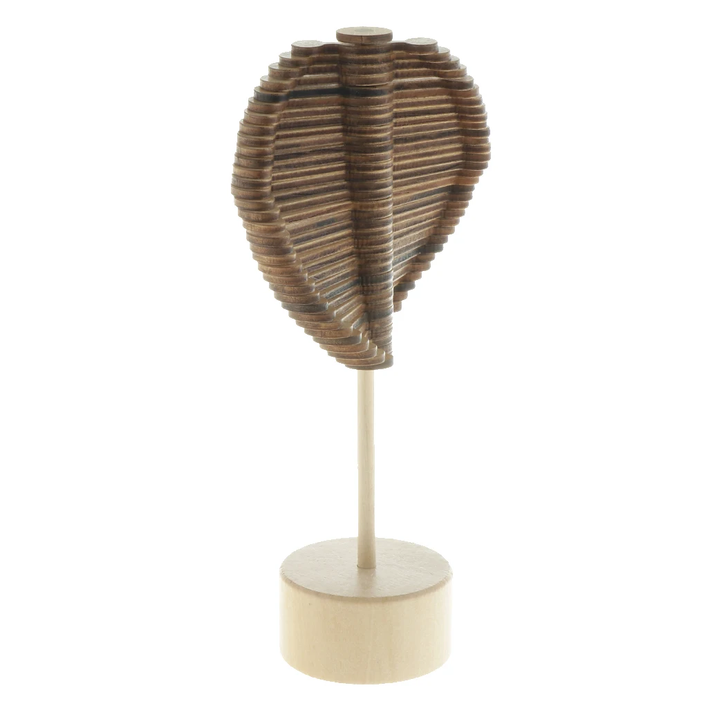 Wooden Rotating Lollipop Sensory Visual Relaxation Desk Toy Novelty & Gag Toys for Kids Adults, 24.5cm