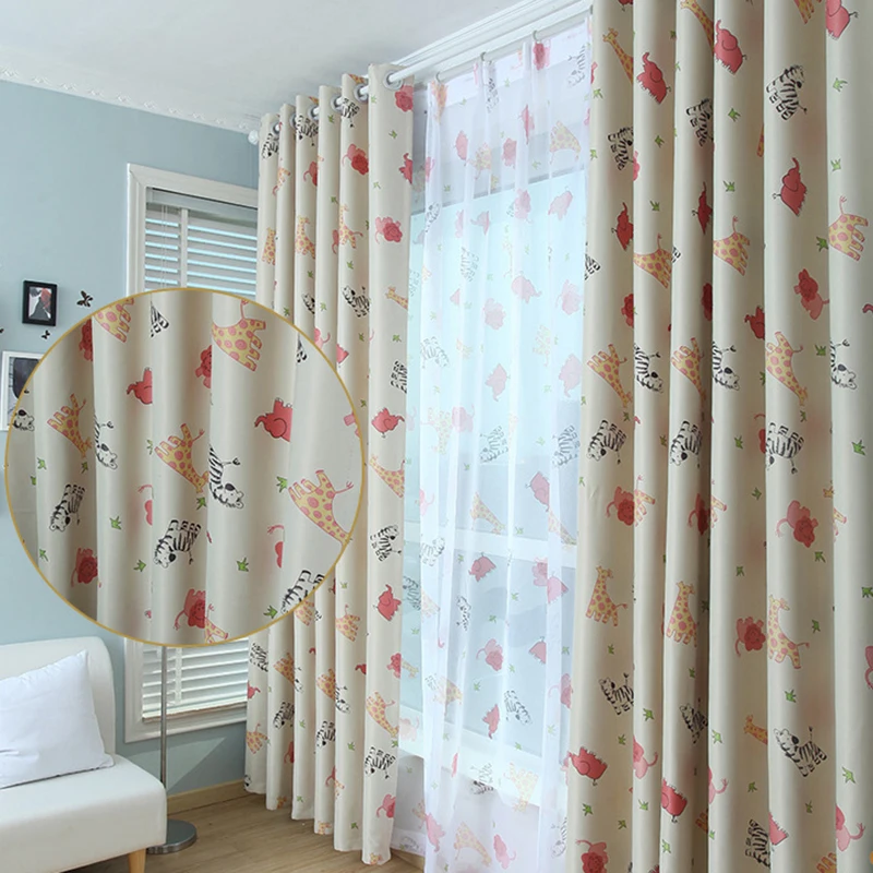 New 95*250cm Window Curtains for Living Room Fabric Curtain + Pastel