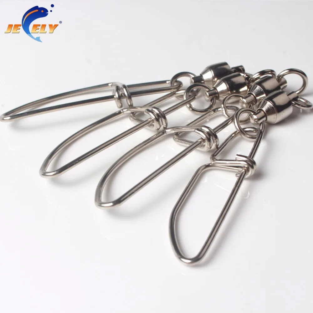 Jeely 10pcs 90mm/95mm stainless steel ball bearing swivel double ring