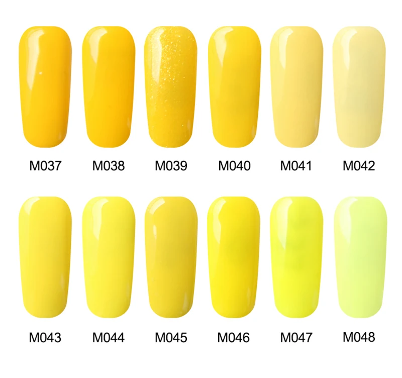 10 мл Яркий желтый разноцветный Гель-лак для ногтей Светодиодная лампа Гель-лак долговечный Полупостоянный лак для ногтей DIY 12 цветов