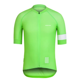 

Spexcel high quality pro team short sleeve Green/Coral cycling jersey Tight fit jerseys Ropa Ciclismo mtb or road bike gear