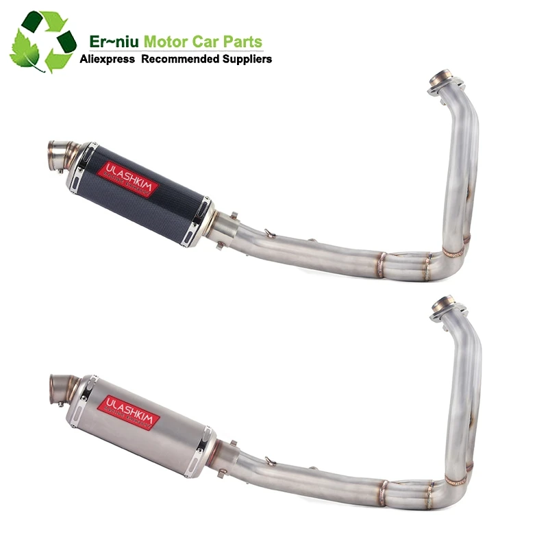 

Full system Slip On For kawasaki ER6N ER6F Ninja650R 2012-2016 Motorcycle Exhaust Muffler Escape Modifed Mid Link Middle pipe