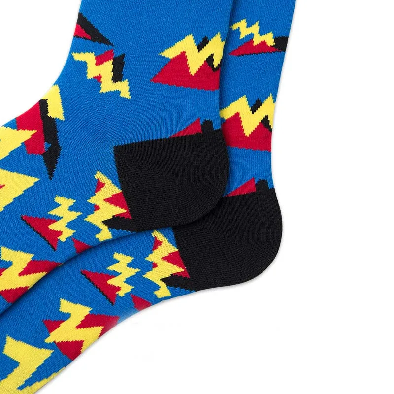 [WPLOIKJD] Harajuku модные забавные теплые мужские носки креативные цветные хлопчатобумажные носки удобные повседневные носки до щиколотки Sokken