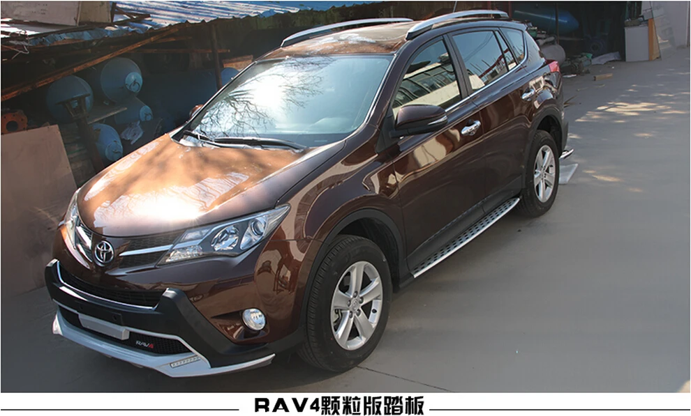 Для Toyota RAV4 2013 ходовые панели боковые шаг бар педали высокого качества абсолютно дизайн зерна Nerf баров