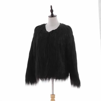 

2020 New Fur & Faux Fur Furry Fur Coat Women Long Sleeve Outerwear Autumn Winter Women Coat Jacket Overcoat Plus Size NUW528