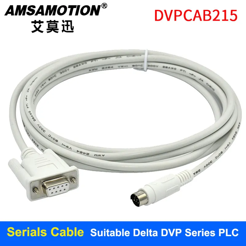 White, 5m PC-XC for Xinje XC1/XC2/XC3/XC5 Series PLC,for Delta Dvp Series Touch Screen Programming Cable RS232 Interface Data Download Line 