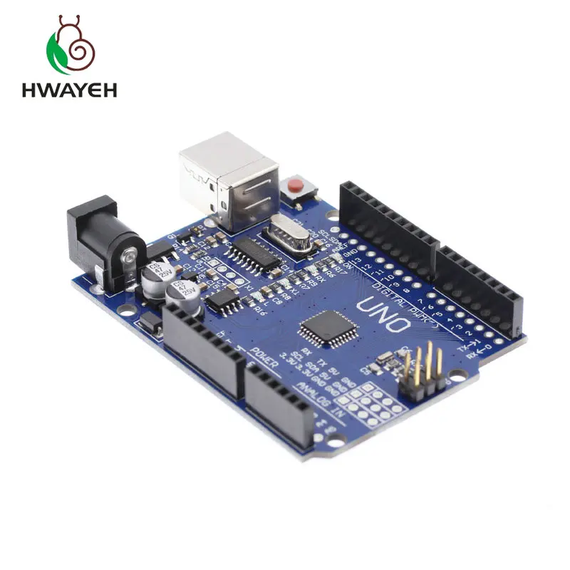 HWAYEH высокого качества один Комплект UNO R3 CH340G + MEGA328P чип 16 МГц для Arduino UNO R3 Совет по развитию + кабель USB