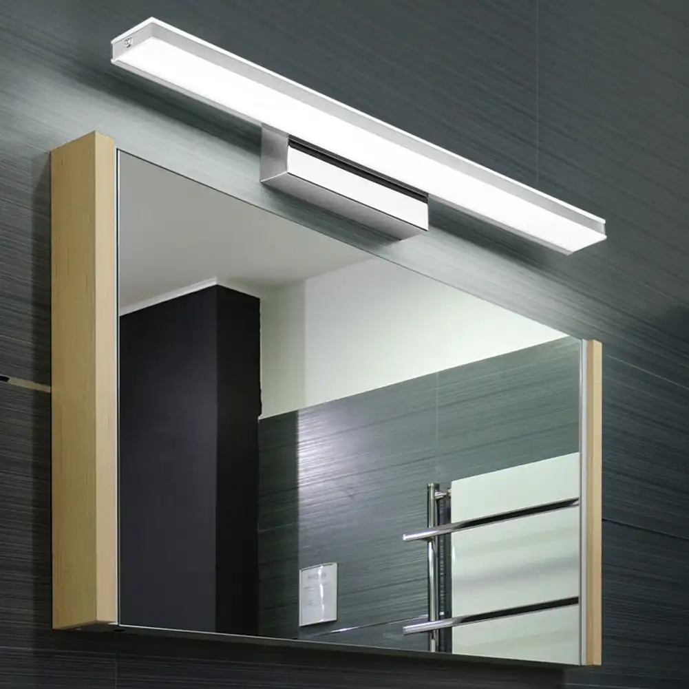Aplique de Pared Interior Con 4 Luces Vintage de Hierro Negro Largo: 56cm//22 Pulgadas Bombilla no Incluida Luz de Espejo de Ba/ño Klighten L/ámpara de Espejo Ba/ño Z/ócalo E27