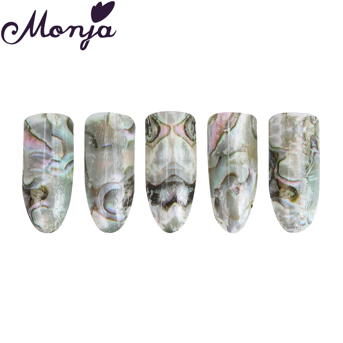 Наклейка Monja 4*100 см для дизайна ногтей в виде морской ракушки|transfer sticker|nail artglue transfer