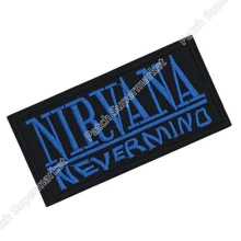 NIRVANA Nevermind синий гранж логотип музыкальной группы вышитые новые железо на и пришить патч тяжелый металл патч в дизайне на заказ доступны