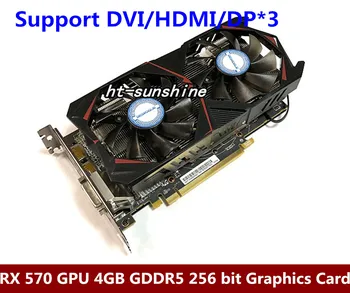 

DEBROGLIE Radeon RX 570 GPU 4GB GDDR5 256 bit Gaming PC Video Graphics Cards support DVI/HDMI