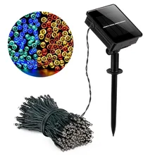 Солнечный струнный светильник s сад Рождественский светильник s Праздник открытый Сказочный светильник s водонепроницаемый rgb белый синий Свадебный праздник