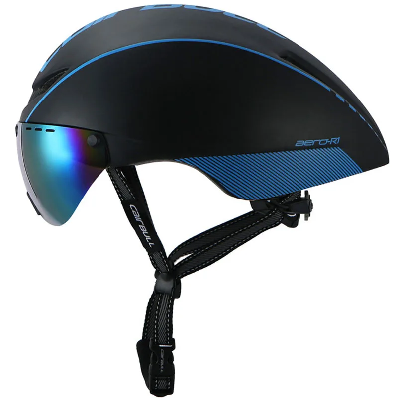 New Aero TT Road Bicycle Helmet Goggles Racing Cycling Bike Sports Safety Helmet in mold Bike