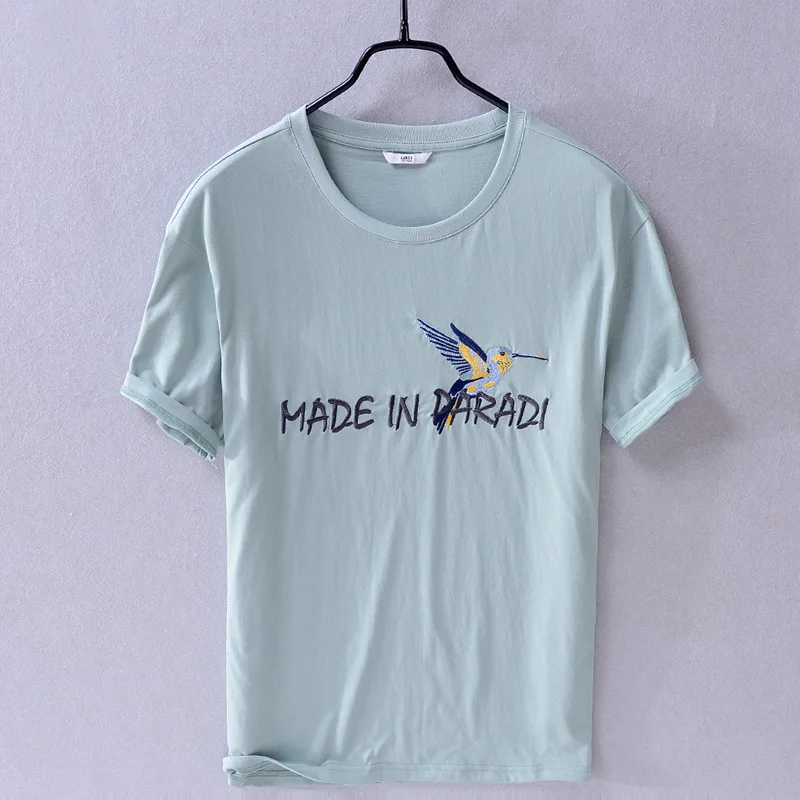 

Embroidery summer cotton t shirt men brand solid comfortable t-shirt mens casual fashion tshirt male tops camiseta camisa