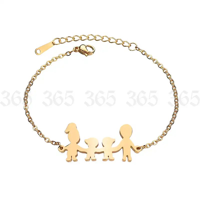 Charm Stainless Steel Figure Family Bracelets With Mom Dad Girl Boy For  Women Charm Adjustable Gold Bracelets Jewelry Gifts|Chain & Link Bracelets|  - AliExpress