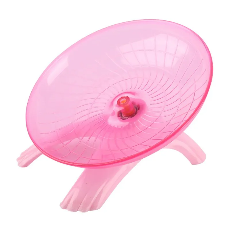 

18cm Diameter Hamster Mouse Plastic Silent Design UFO Shape Running Disc Flying Saucer Pet Exercise Sport Jogging Wheel