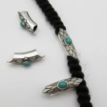4 шт./лот старинное серебро зеленый орнамент Волосы Заплетены страх dreadlock шарики трубки кольца приблизительно 8,5 мм отверстия для волос аксессуары