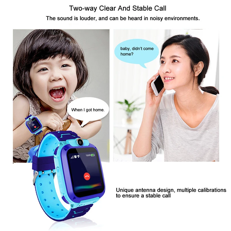 Детские Смарт-часы Q12 IP68 Водонепроницаемые Детские умные часы телефон для IOS Android SOS Antil-lost gps трекер Детские умные часы