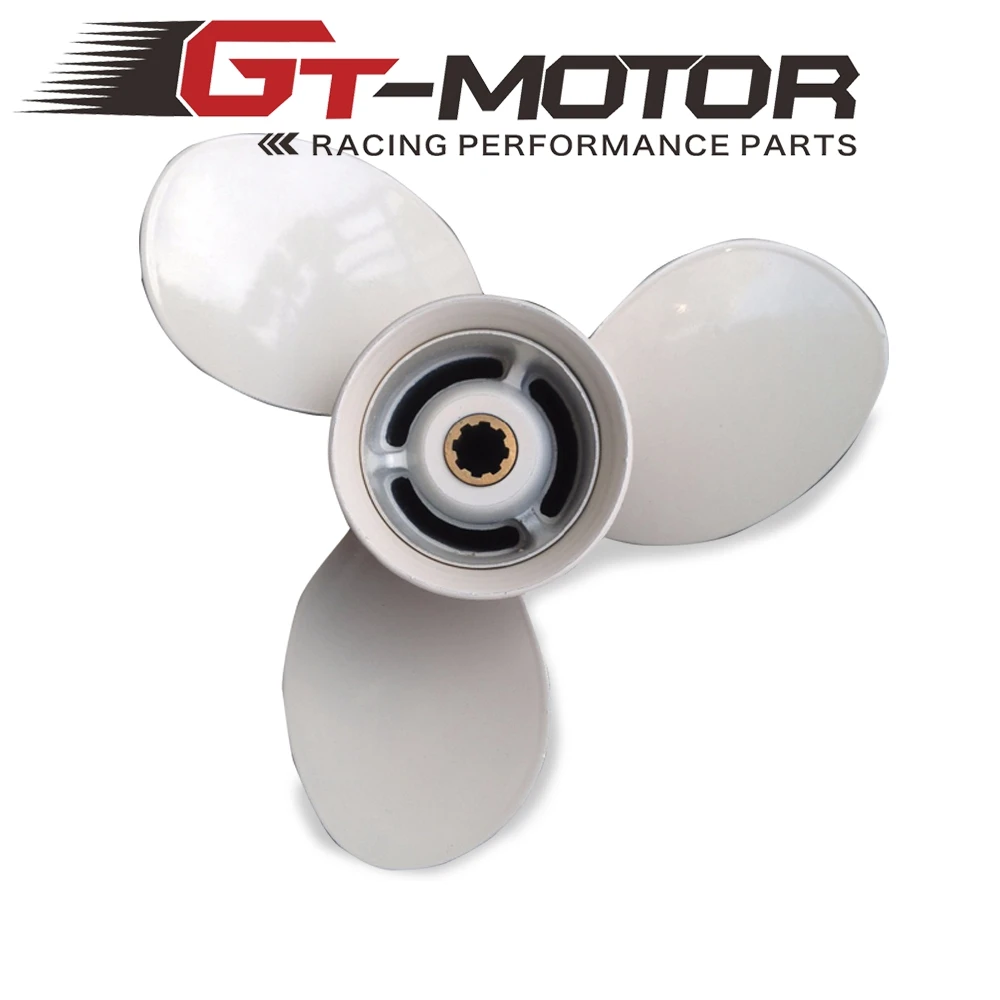 

9 1/4x11 for YAMAHA 8 tooth spine aluminium propeller propellers 15hp propellers 9.9 hp propellers