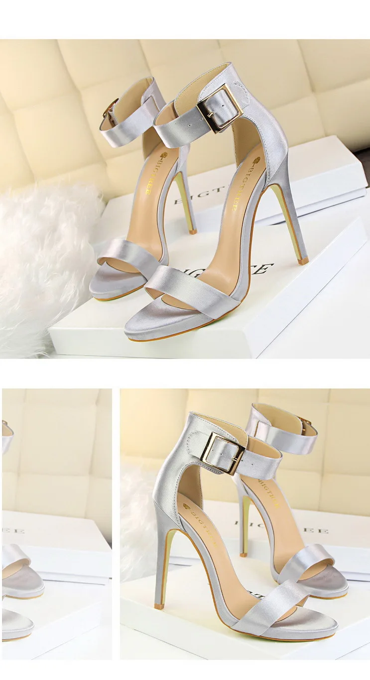 Женские туфли-лодочки; женские босоножки на высоком каблуке; пикантная Свадебная обувь; женская танцевальная обувь металлическая пряжка на ремешке; женская обувь; Chaussures Feminino
