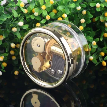 

Transparent Acrylic Heart Music Box Gorgeous Circle in Gold Wind Up Music Box You Are My Sunshine Creative Birthday Gift
