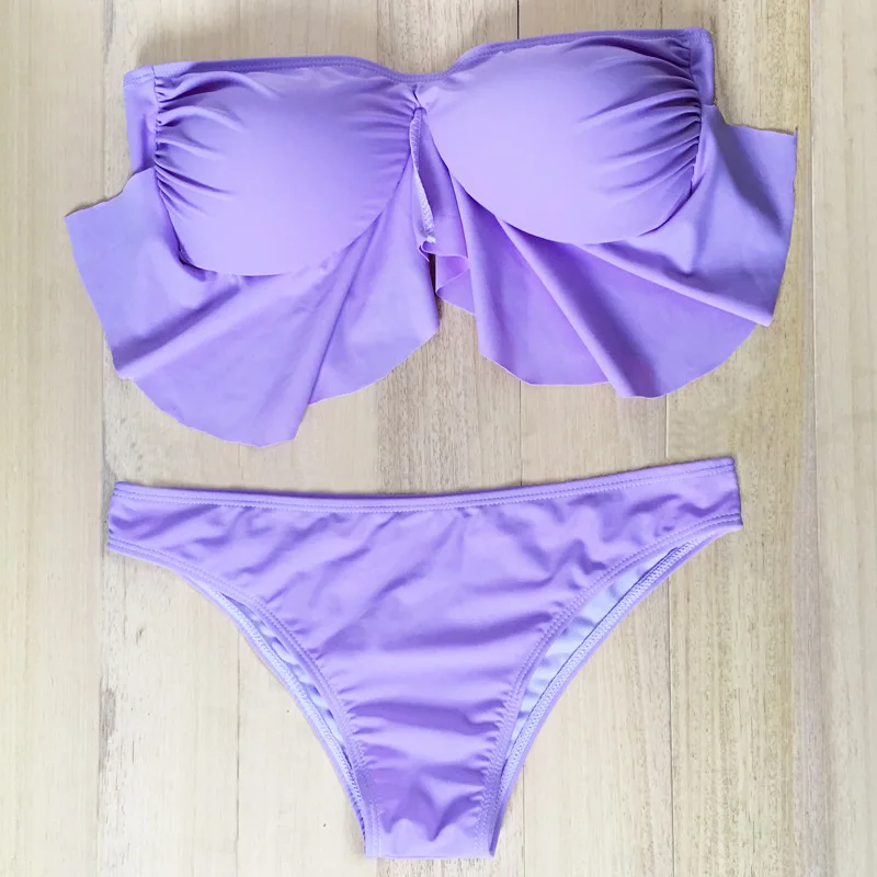 

2017 new solid color Ms. bikini suit with chest sweater swim beach seaside beach vacation high quality fast shipping.