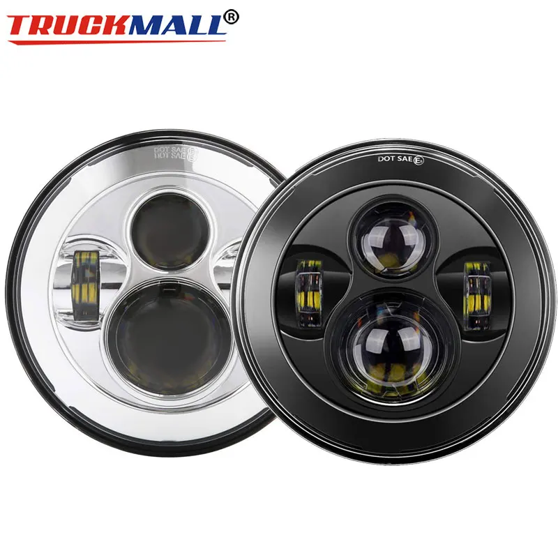 DOT E9 Approved 7inch LED Motorcycle Headlight with Hi/Lo Beam Headlamp